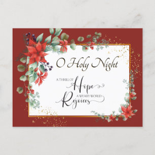 O Holy Night" Weary World Rejoices Christmas Postcard