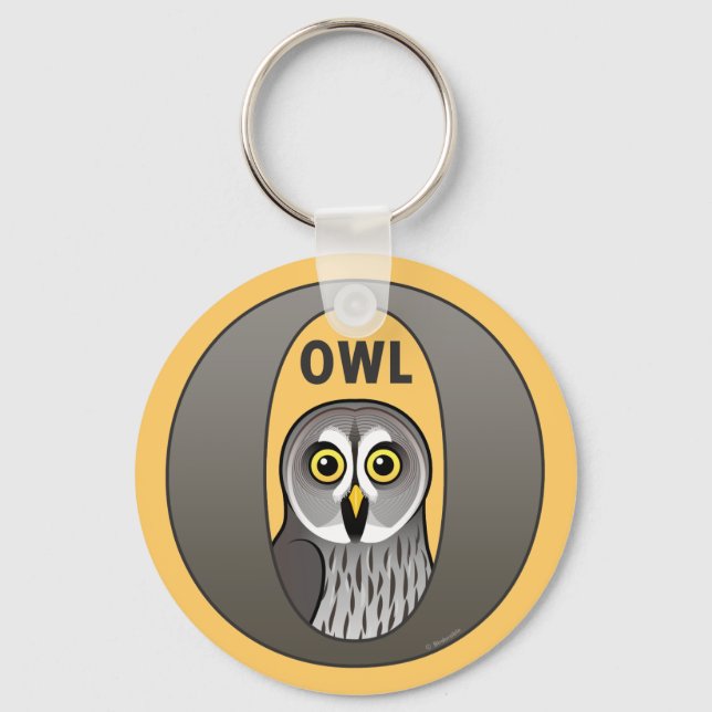 O is for Owl Key Ring (Front)