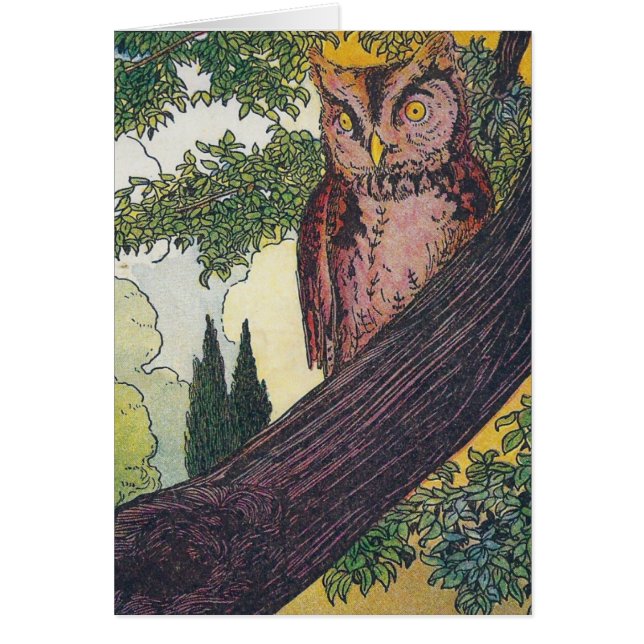 O is the old owl that sits in a tree (Front)