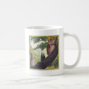 O is the old owl that sits in a tree coffee mug