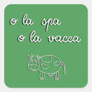 "O la va o la spacca" , but funnier Square Sticker