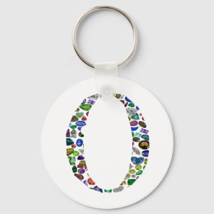 O Letter Monogram Key Ring