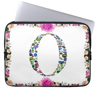 O Letter Monogram Laptop Sleeve