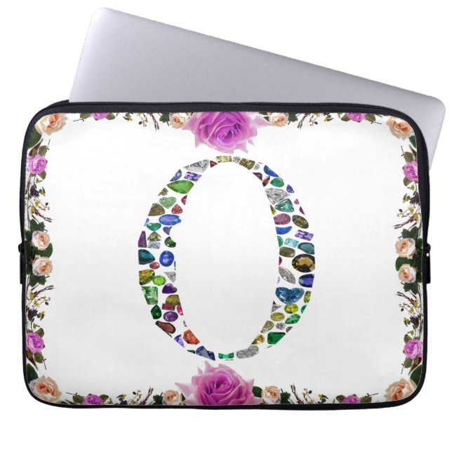 O Letter Monogram Laptop Sleeve (Front)