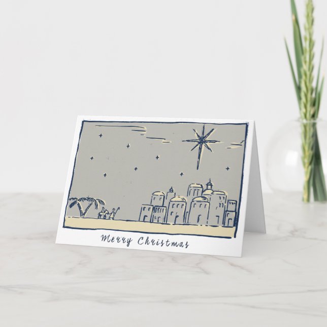 O Little Town Of Bethelhem Holiday Card (Front)