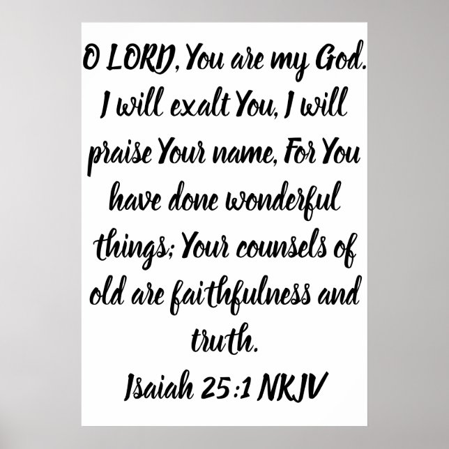 O LORD, You are my God Poster (Front)