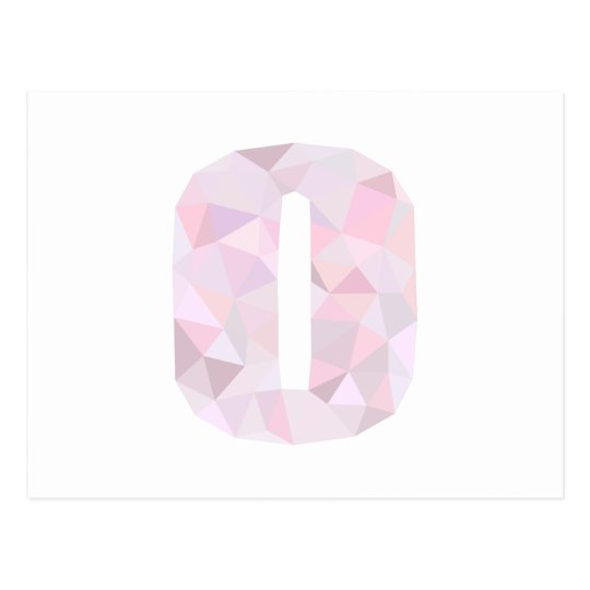 O - Low Poly Triangles - Neutral Pink Purple Grey Postcard