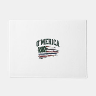 O’Merica Vintage Distressed Flag Shirt Design_1 Doormat