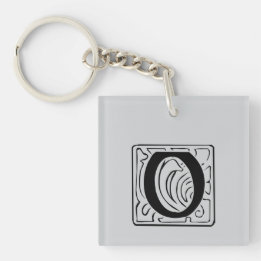 O Monogram black Key Ring