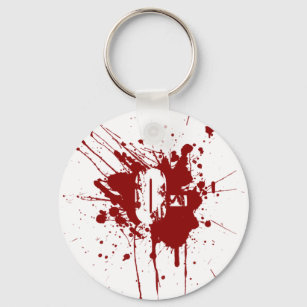 O Negative Blood Type Donation Vampire Zombie Key Ring