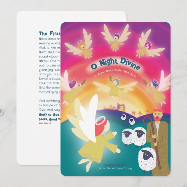 O Night Divine Christmas Card (Front/Back)