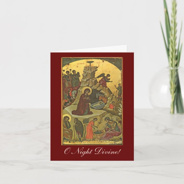 O Night Divine!  Christmas Nativity card (Front)