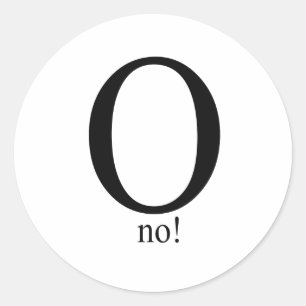 O no classic round sticker