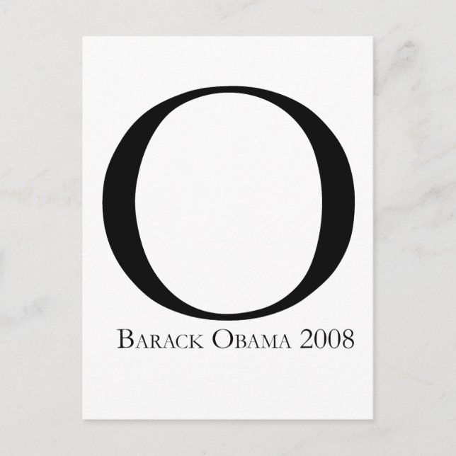 O: Obama for President T-shirt Postcard (Front)