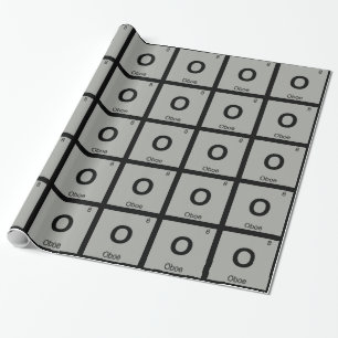 O - Oboe Music Chemistry Periodic Table Symbol Wrapping Paper