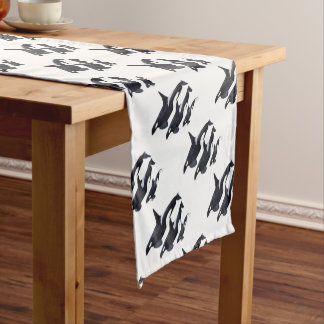 O.orca-fond transparent short table runner