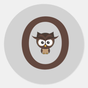 O - Owl Classic Round Sticker