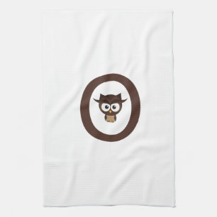 O - Owl Tea Towel