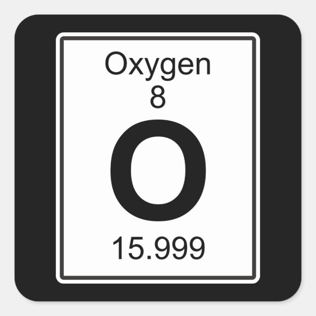 O - Oxygen Square Sticker (Front)