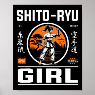 O Ryu Girl Precision And Style In Karate Design! Poster
