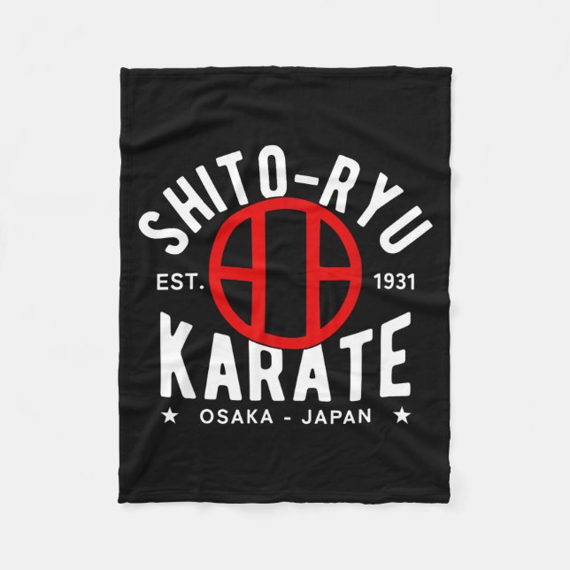 O Ryu Karate Do Martial Arts Japan Tokyo  Fleece Blanket (Front)