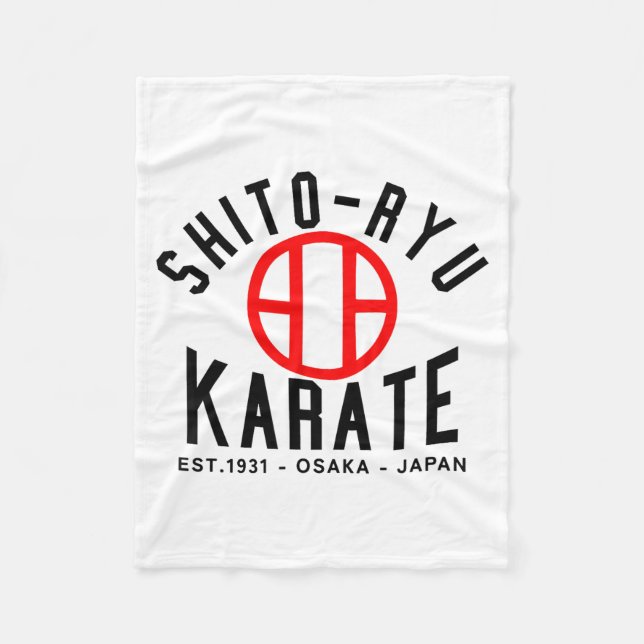 O-ryu Karate Japan Martial Arts  Fleece Blanket (Front)