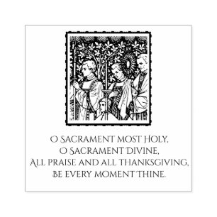 O Sacrament Most Holy Monstrance with Priests Rubber Stamp
