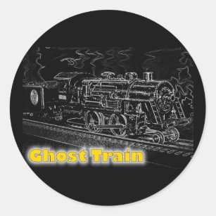 O Scale Model Train - Ghost Train Classic Round Sticker