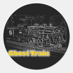 O Scale Model Train - Ghost Train Classic Round Sticker