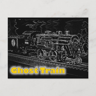 O Scale Model Train - Ghost Train Postcard
