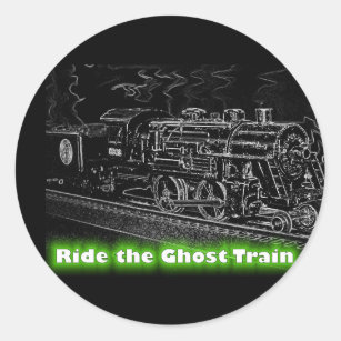 O Scale Model Train - Ride the Ghost Train Classic Round Sticker