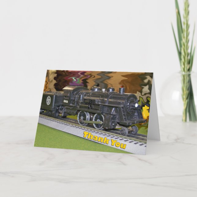 O Scale Model Train - Thank You Card (Front)