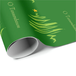 O Tannenbaum Christmas Tree Pattern Wrapping Paper