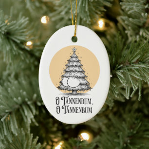O Tannenbum Christmas Butt punny joke ornament