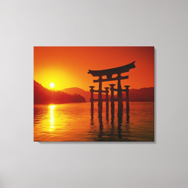O-Torii Gate, Itsukushima shrine, Miyajima, Canvas Print (Front)