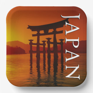 O-Torii Gate, Itsukushima Shrine   Miyajima, Japan Paper Plate