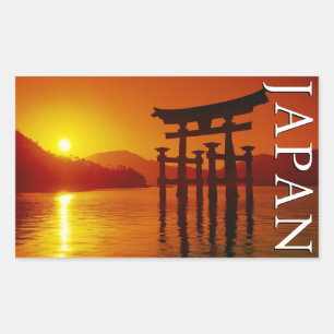 O-Torii Gate, Itsukushima Shrine   Miyajima, Japan Rectangular Sticker