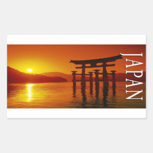 O-Torii Gate, Itsukushima Shrine   Miyajima, Japan Rectangular Sticker