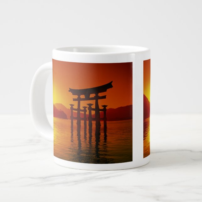 O-Torii Gate, Itsukushima shrine, Miyajima, Large Coffee Mug (Front Left)