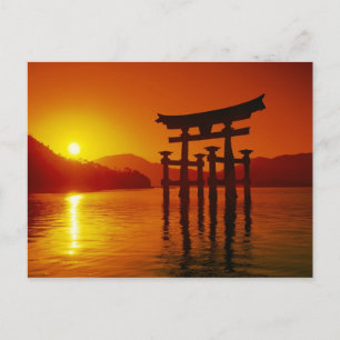 O-Torii Gate, Itsukushima shrine, Miyajima, Postcard
