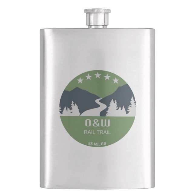 O&W Rail Trail Hip Flask (Front)