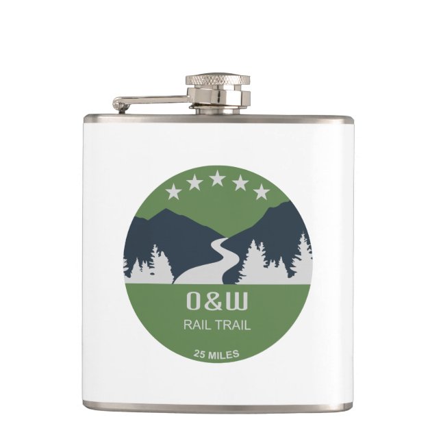 O&W Rail Trail Hip Flask (Front)