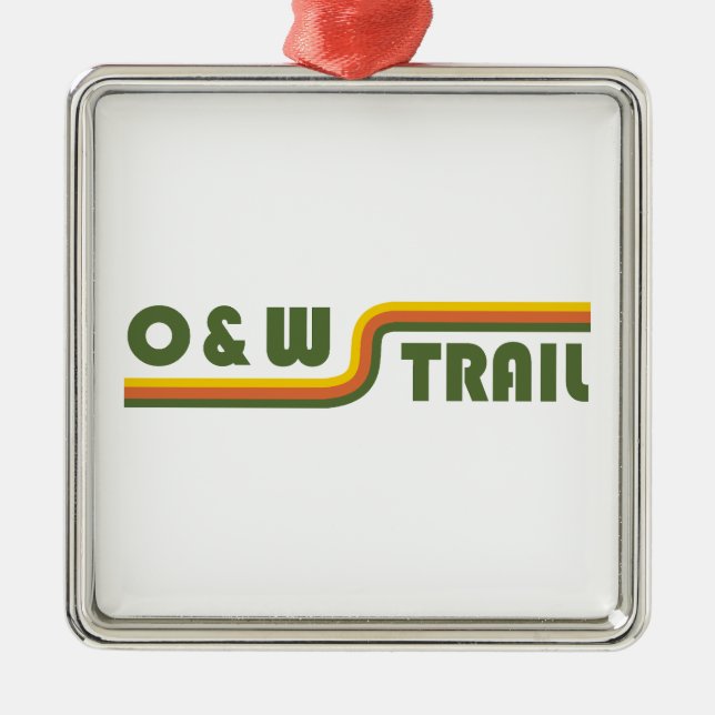 O&W Rail Trail Metal Tree Decoration (Front)