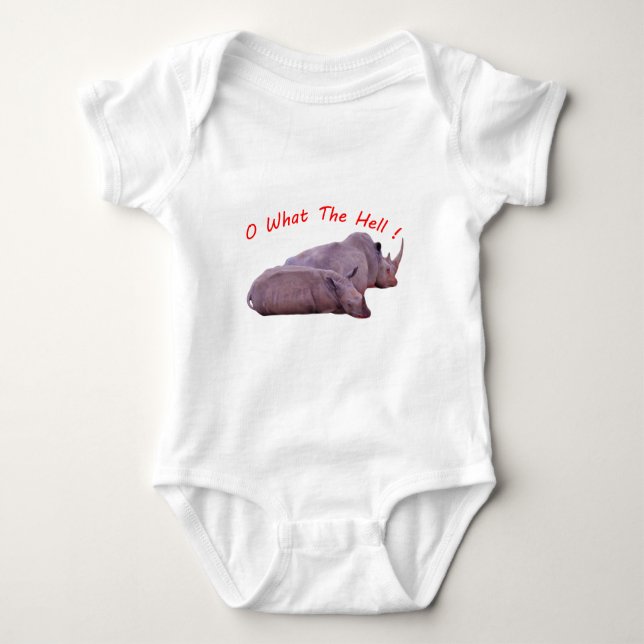 o what the hell ! baby bodysuit (Front)