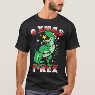 O Xmas TRex Funny Christmas Dinosaur Xmas Tree T-Shirt