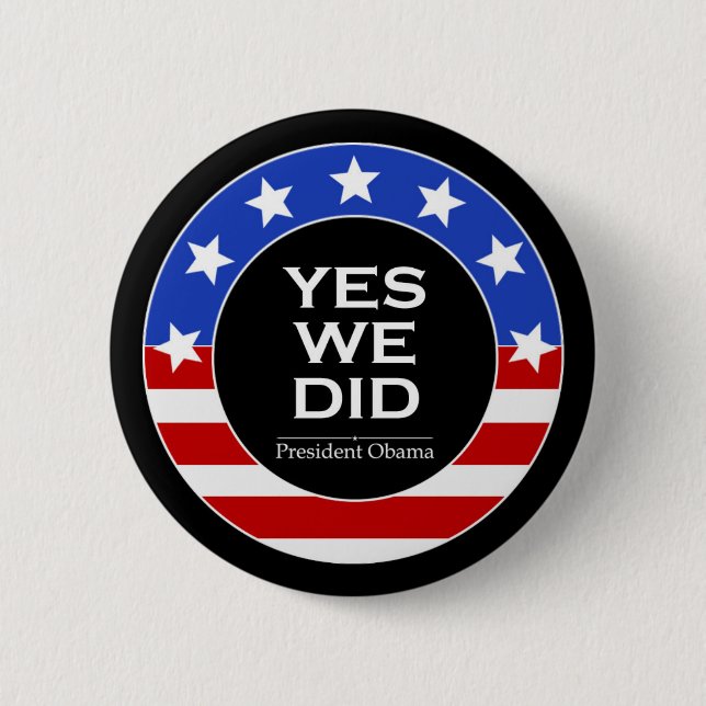 O Yes We Did Stars - Button (Front)