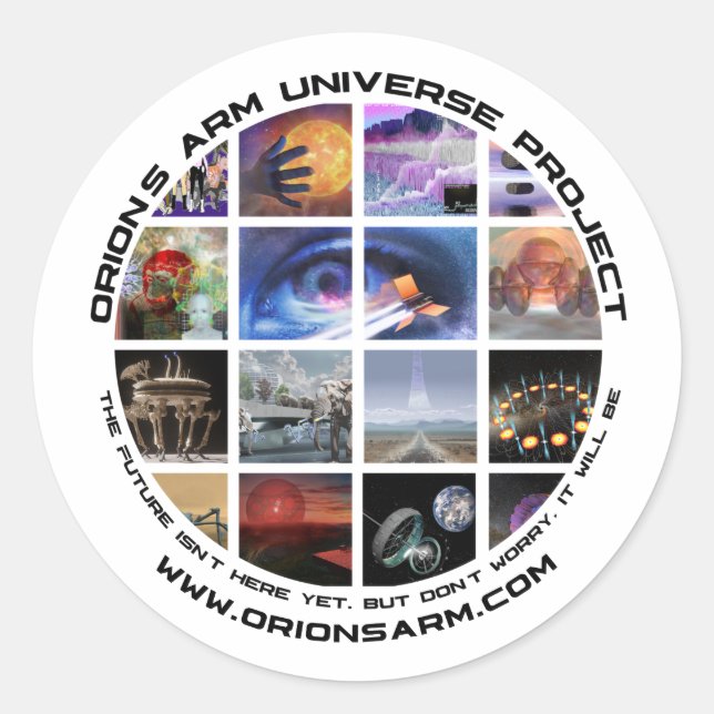 OA logo photo collage sticker (Front)