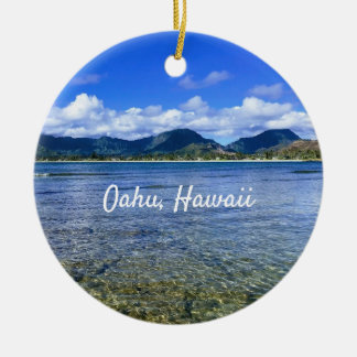 Oahu Beach Cove  Ceramic Tree Decoration