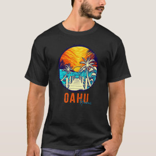 Oahu Beach Sunset Matching Vacation Friends Family T-Shirt