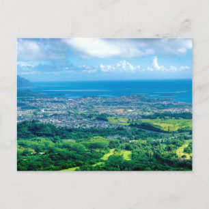 Oahu Hawaii Aerial Photography Postcard